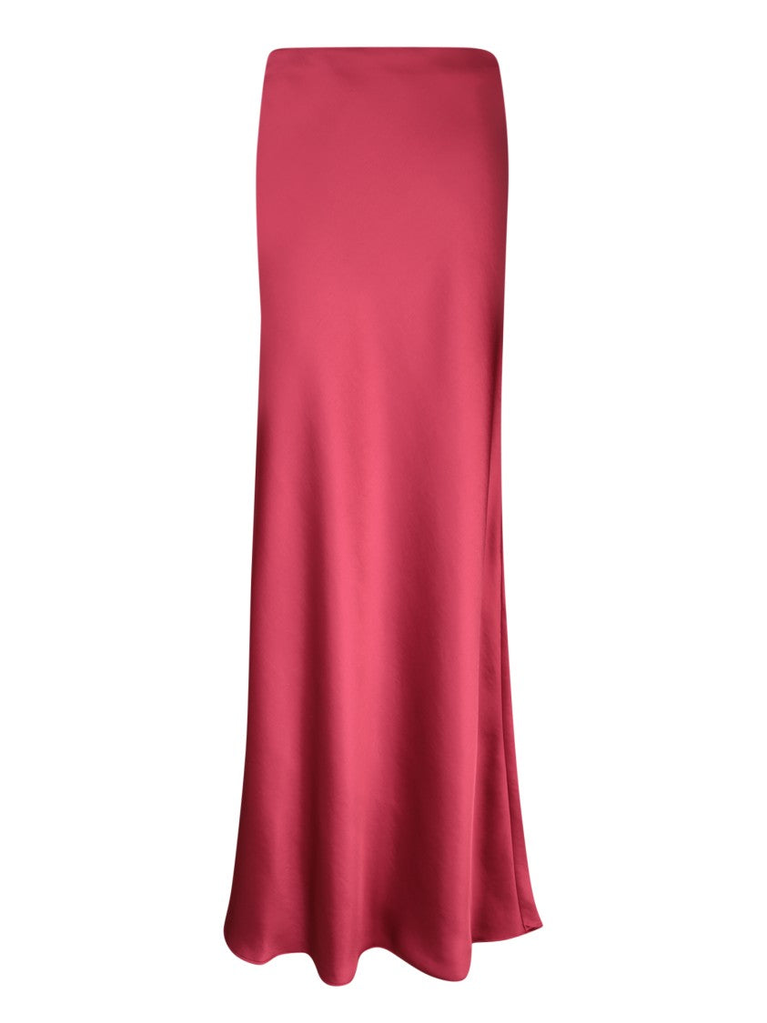 Blanca Vita Bordeaux Midi-Length Skirt