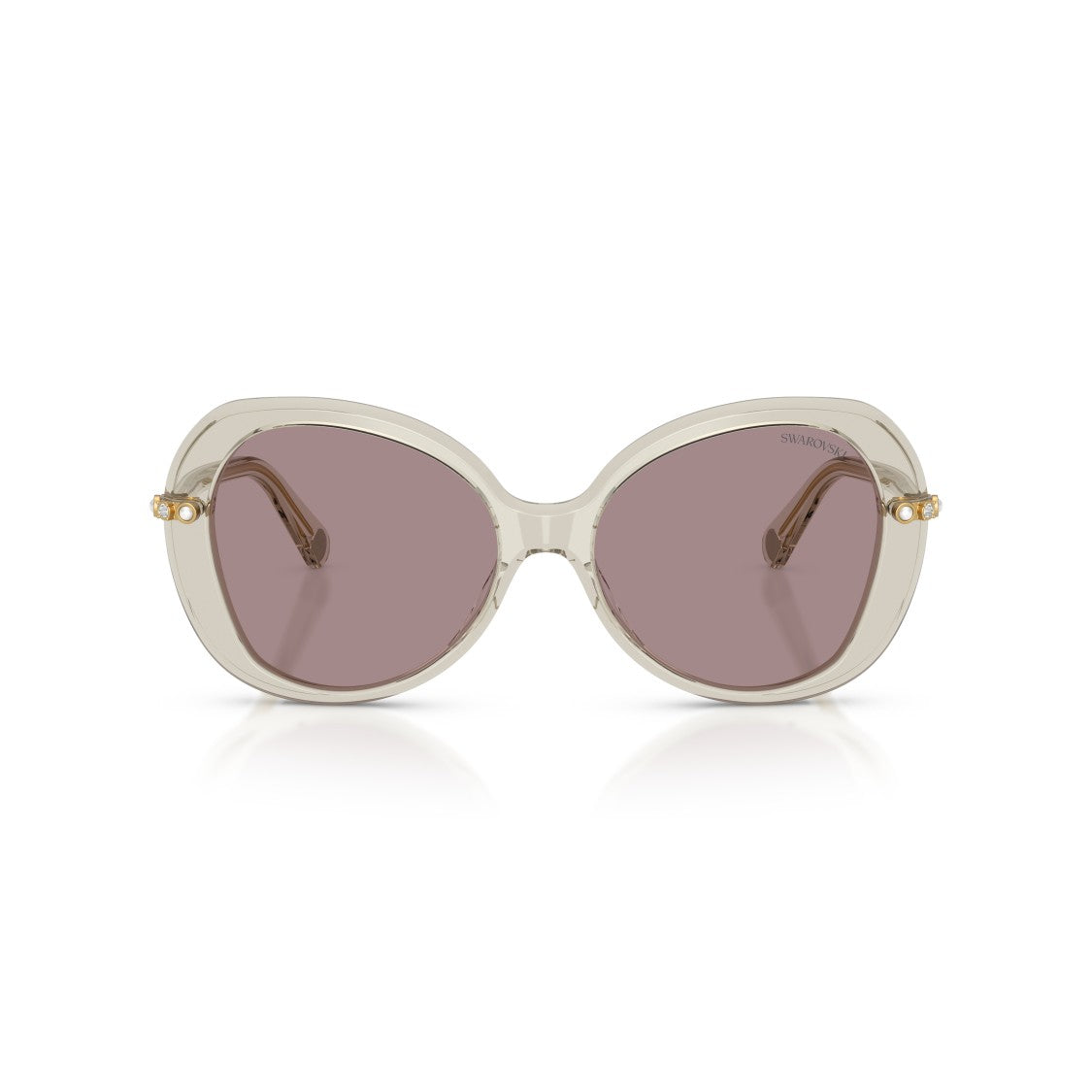 Swarovski 0Sk6059 Large Rounded Acetate Sunglasses With Gold-Toned Temples