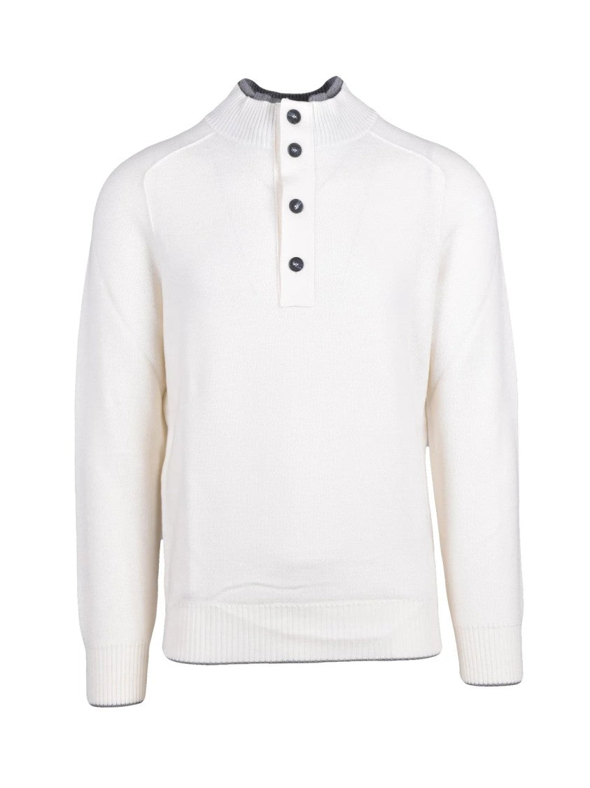 Kangra Mock Neck Pullover In Extrafine Merino Wool