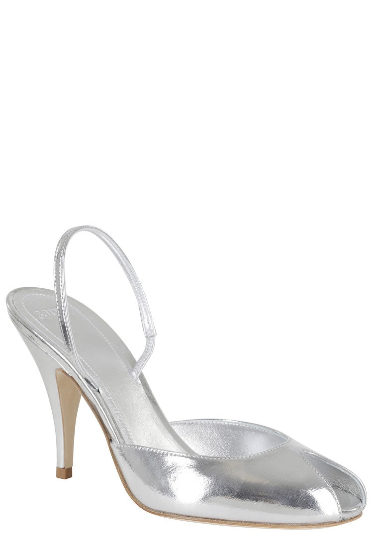3Juin Silver Mely 095 Illy Shiny-Finish Leather Sandals