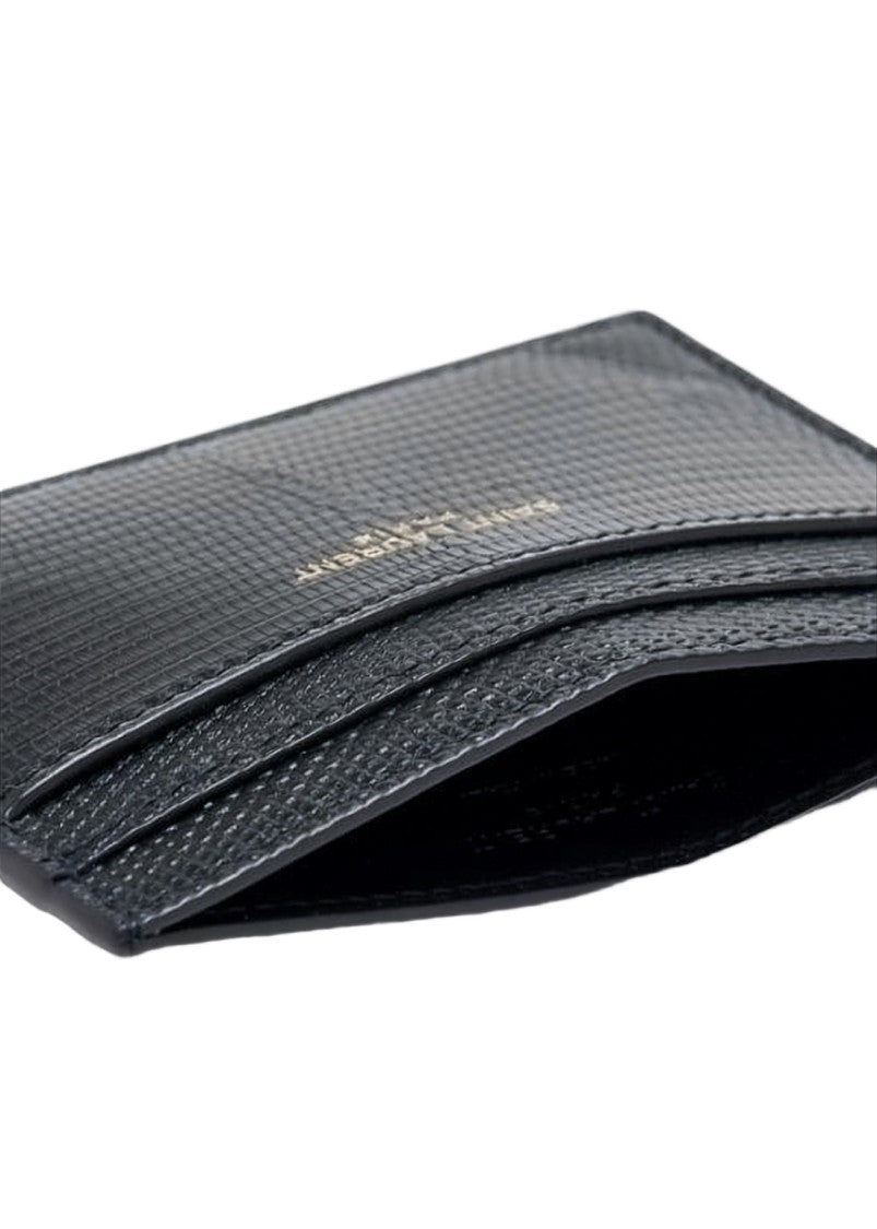 Saint Laurent Textured Black Cardholder Wallet