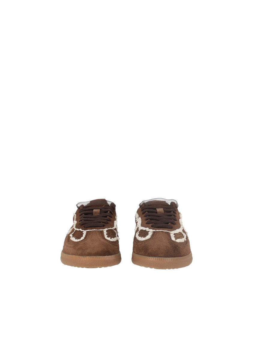 Alohas Chocolate Tb.490 Crochet Leather Sneakers