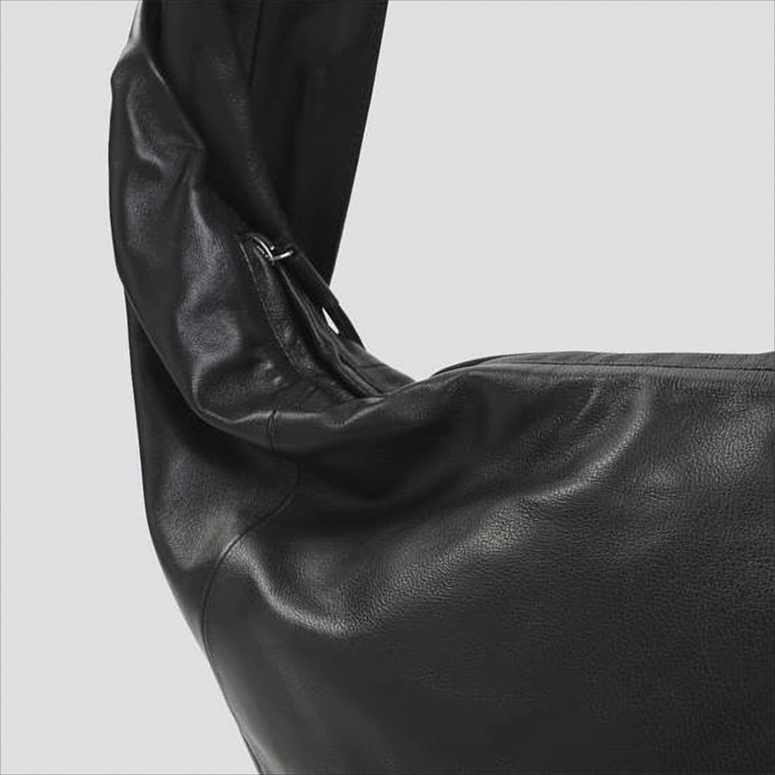 Lemaire Triangular Black Lambskin Crossbody Bag With Padded Strap