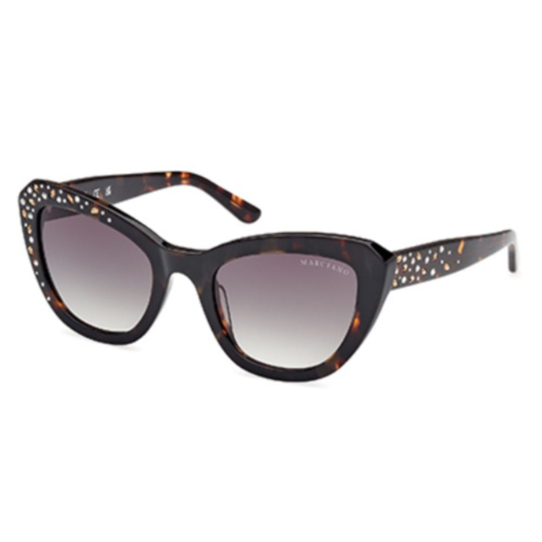 Guess By Marciano Gm00016 Cat-Eye Sunglasses With Tortoiseshell Frame And Gold Studs