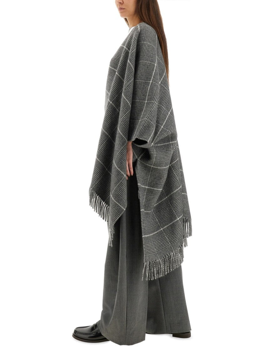 Brunello Cucinelli Wool Poncho With Bangs