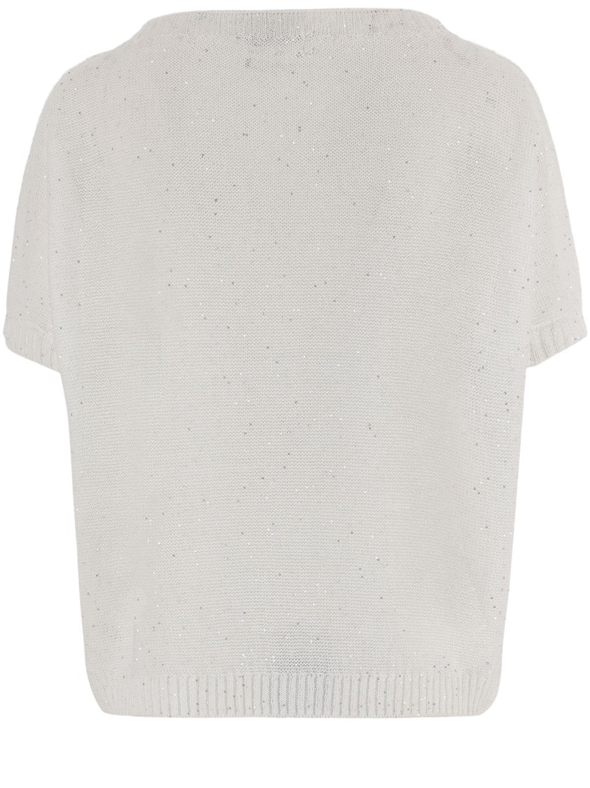 Bruno Manetti Short-Sleeved Jersey In Linen