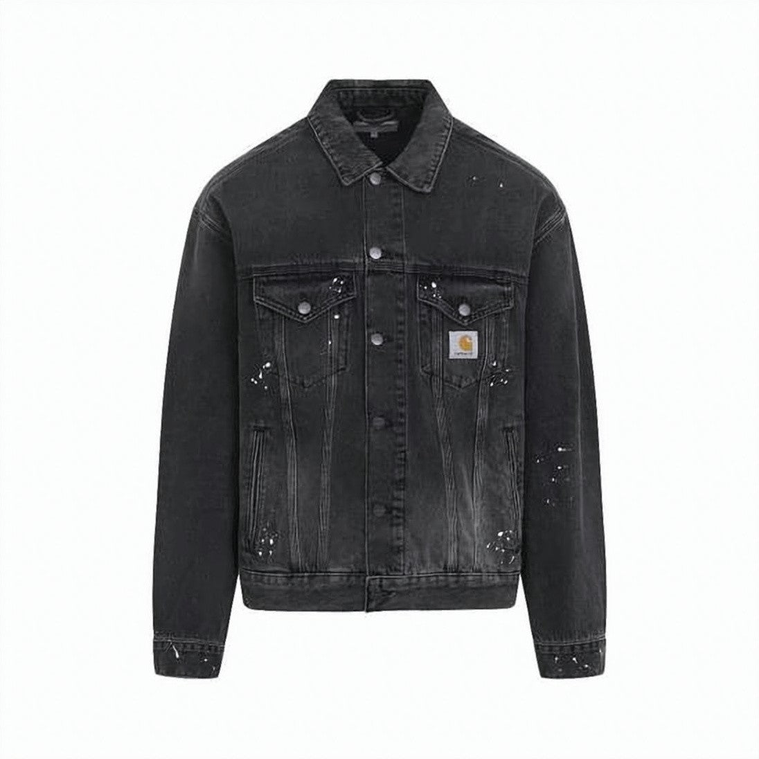 Carhartt Wip Denim Jacket With Classic Design And Paint Splatter Details