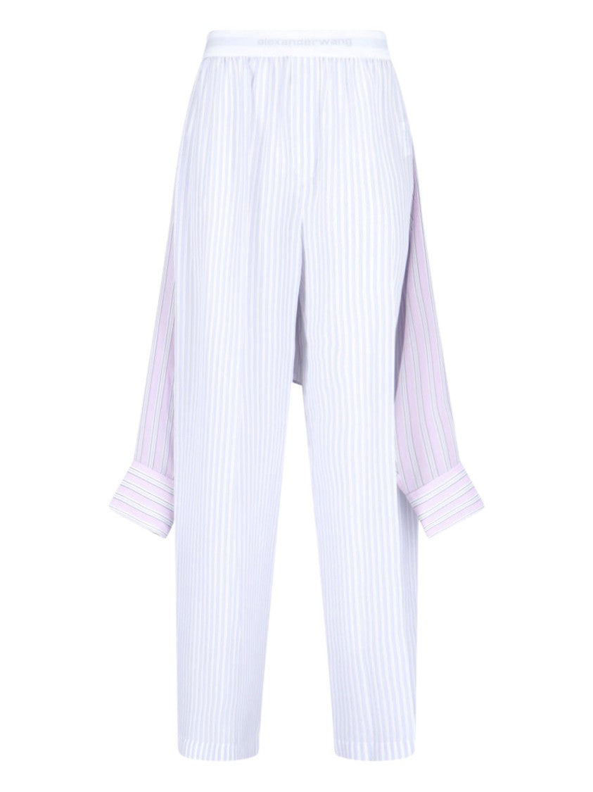 Alexander Wang Silk Wide-Leg Pants With Trompe-L'œil Layering