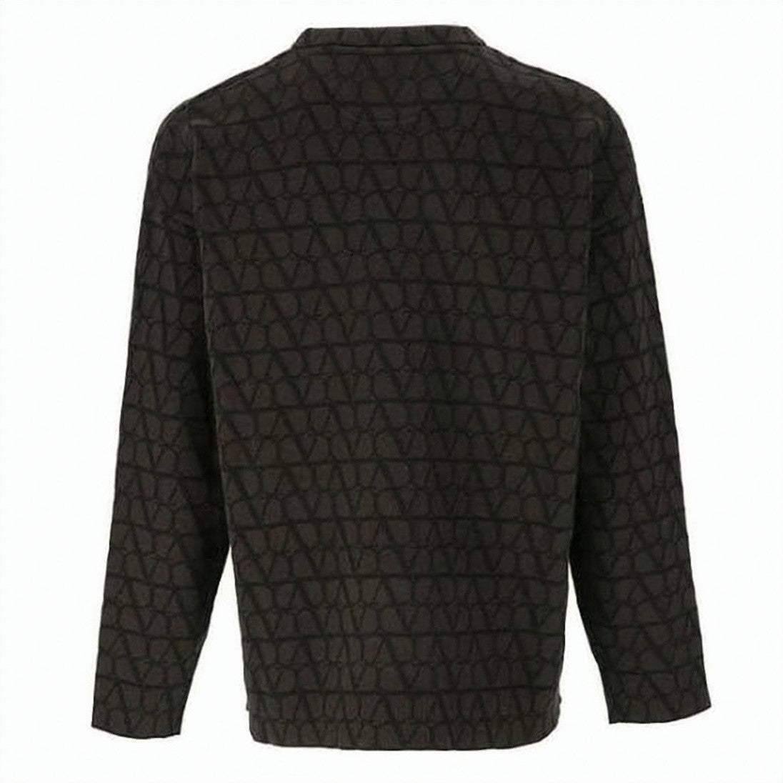 Valentino Garavani Geometric Pattern Wool Sweater With Relaxed Fit