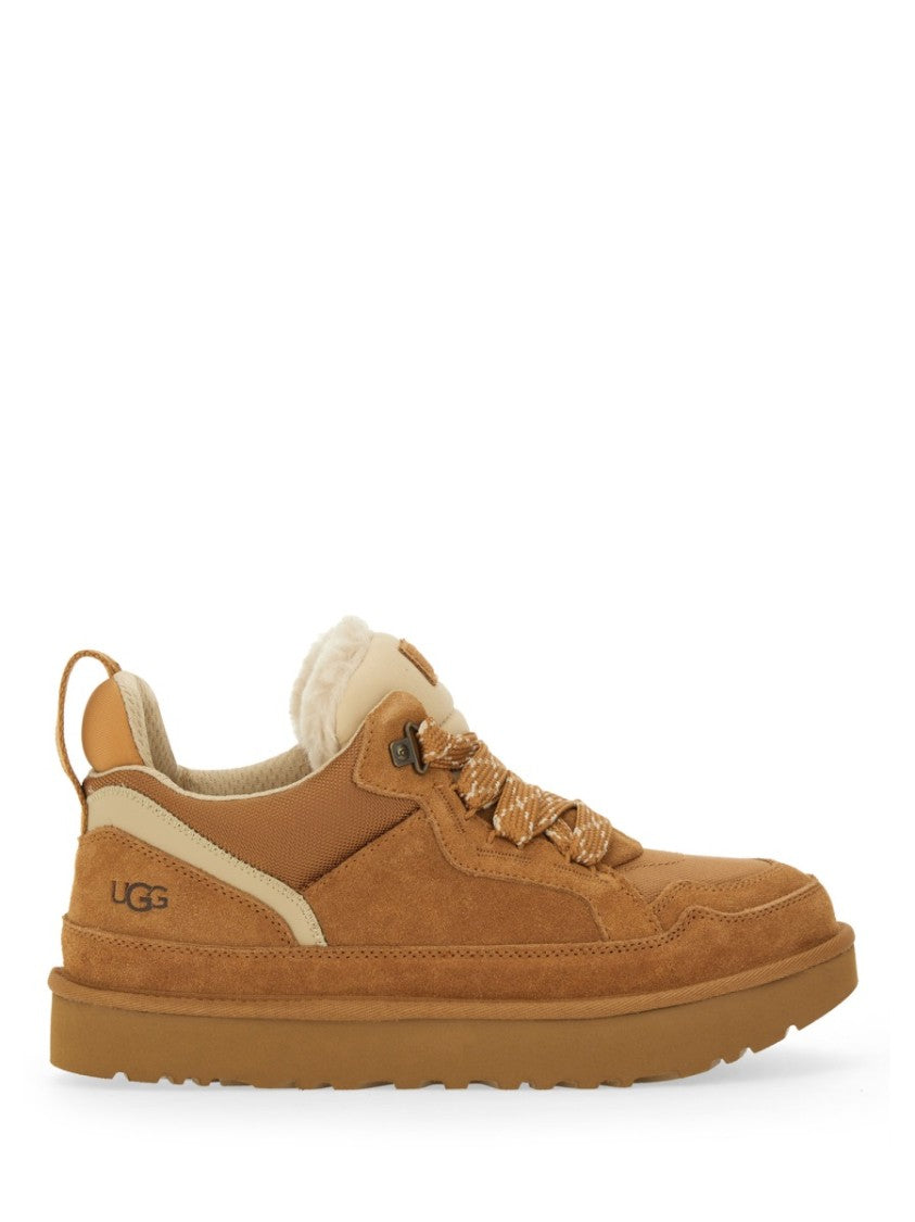 Ugg Lowmel Plush-Lined Leather Sneakers