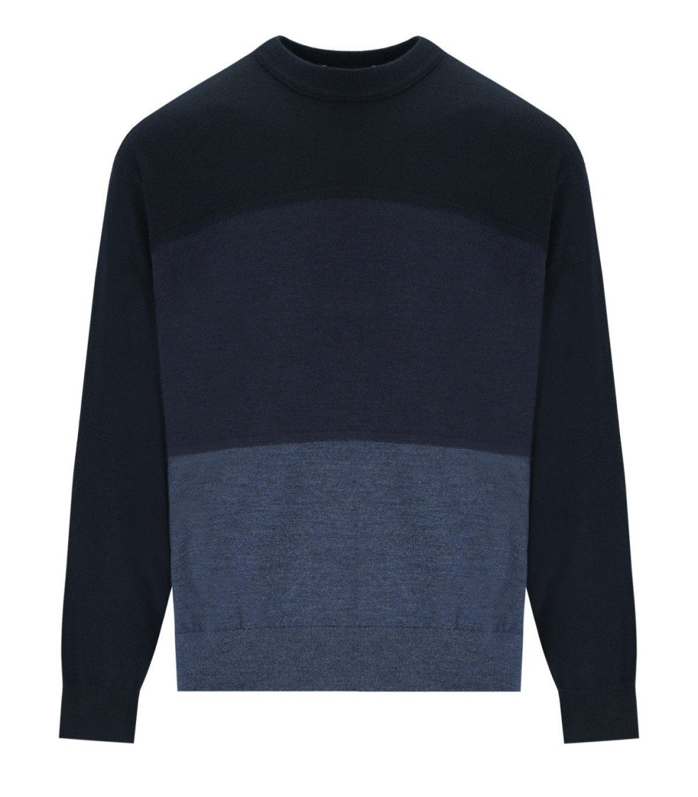 Emporio Armani Degradé Blue Crewneck Sweater