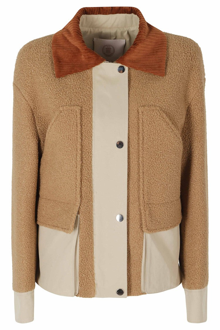 Tela Brown Cooper Corduroy Collar Cotton-Blend Jacket