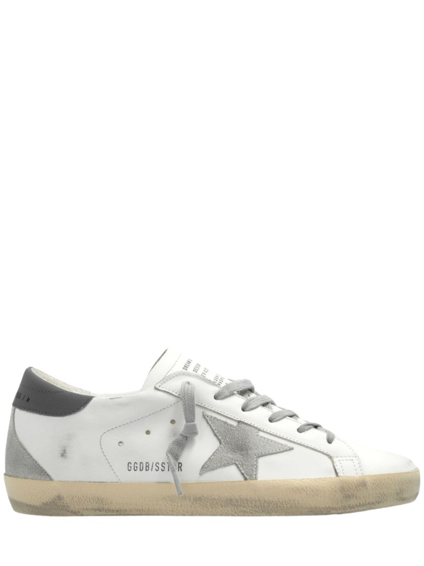 Golden Goose White Leather Super Star Sneakers