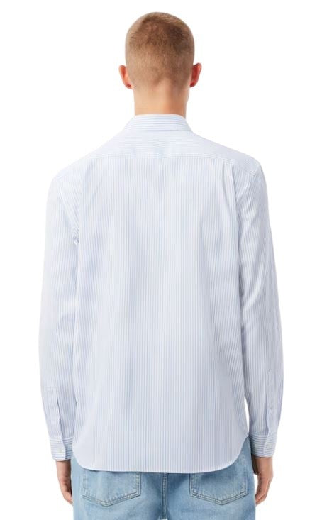 Lacoste Pinstriped Casual Shirt With Mother-Of-Pearl Buttons