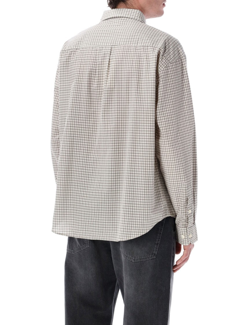 Mfpen Executive Relaxed Fit Checked Poplin Shirt