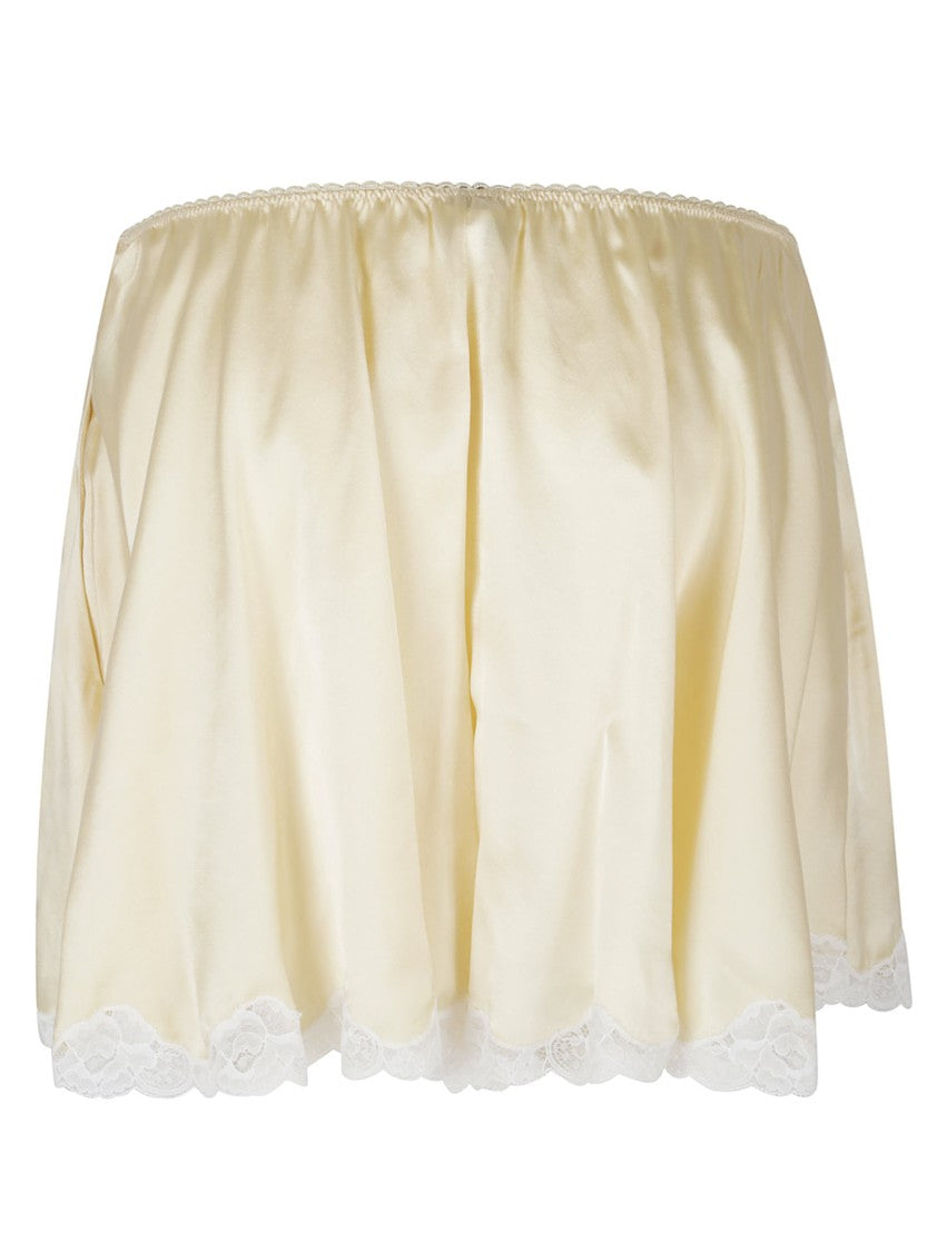 Chloé Pink Silk Wash Lace Trim Shorts