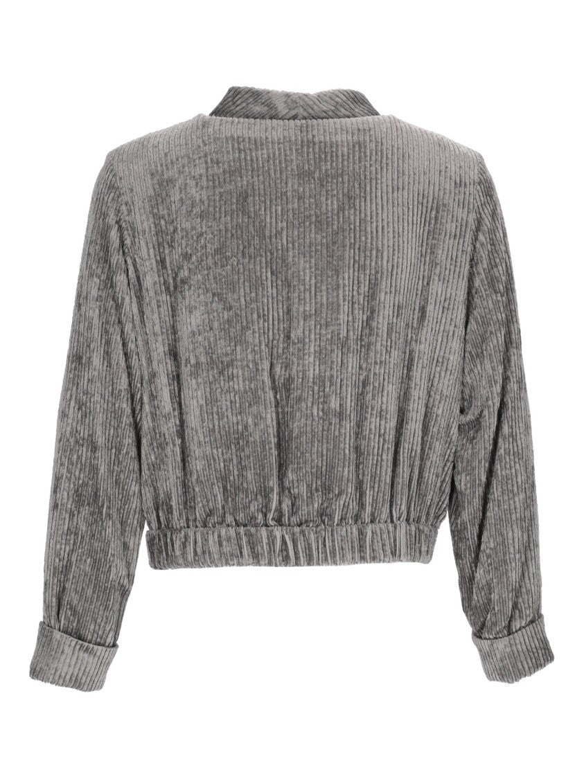 Emporio Armani Cropped Ribbed Caban Coat