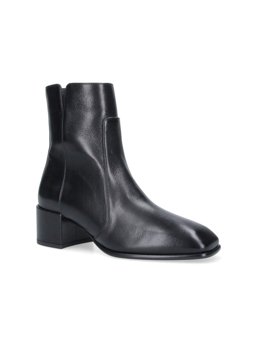 Jimmy Choo Polished Leather Ankle Boots With Pointed Toe
