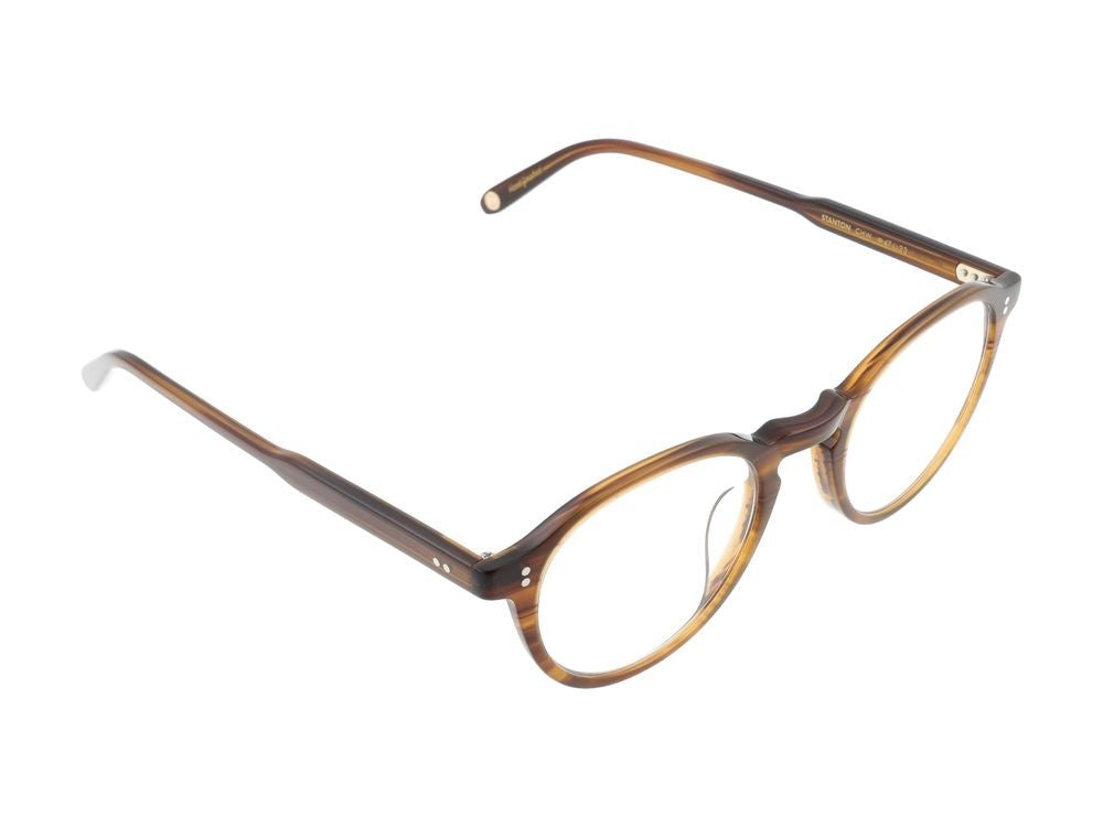 Garrett Leight Rounded Cherry Wood Finish Optical Glasses