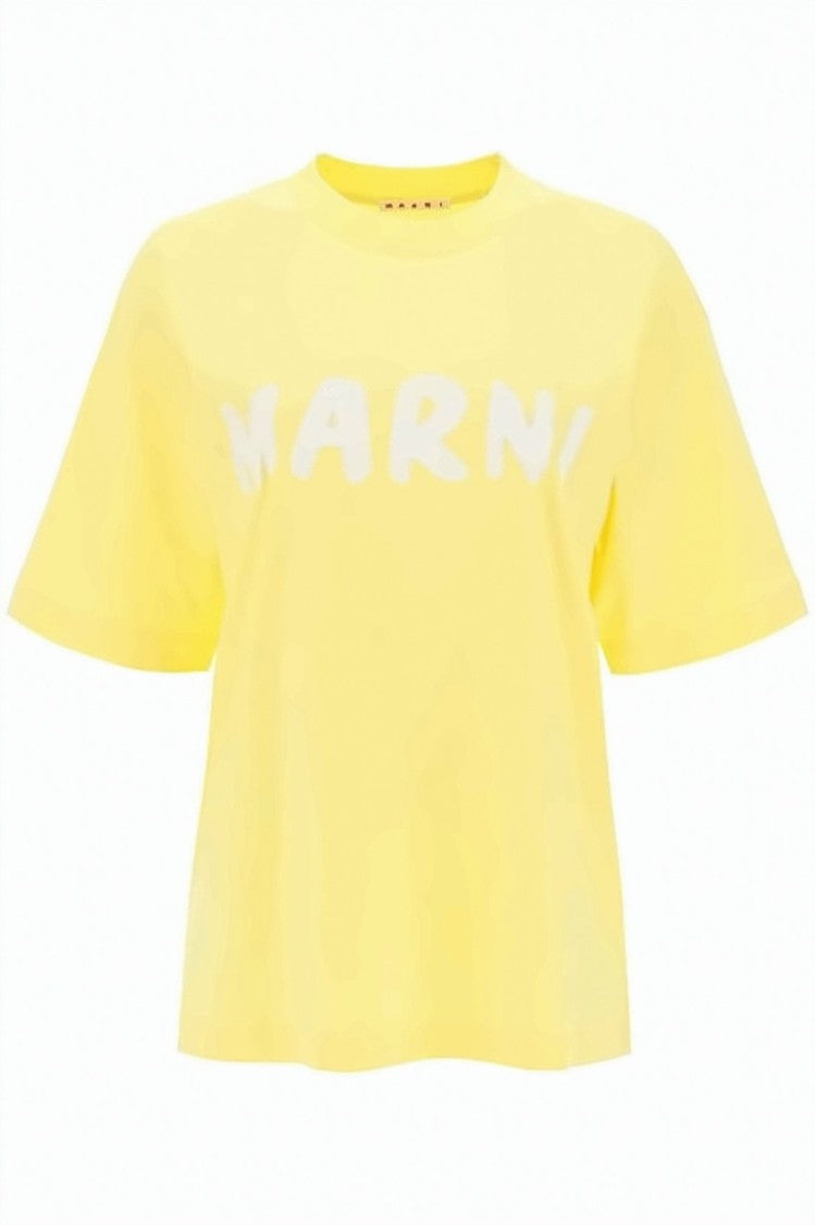 Marni Loose-Fitting T-Shirt With Bold Logo