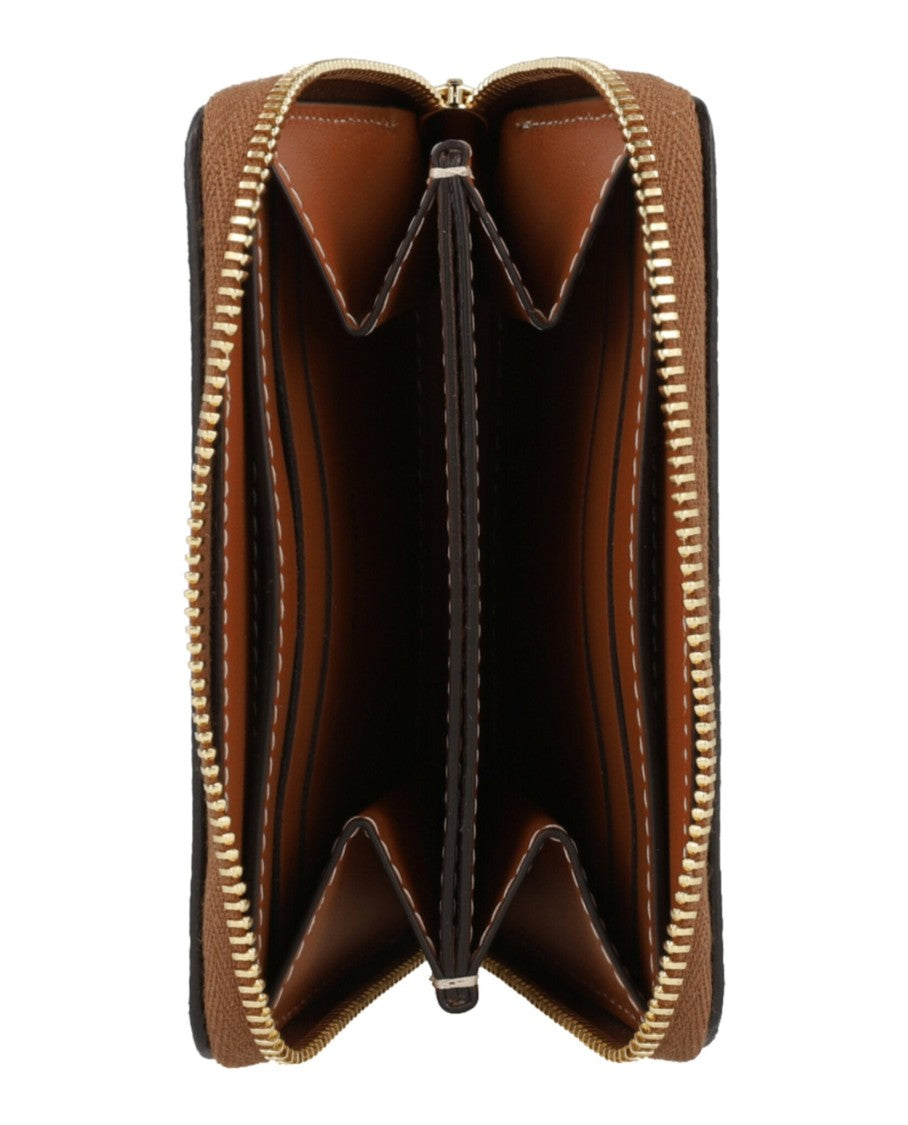 Burberry Compact Check Pattern Wallet With Gold-Tone Hardware