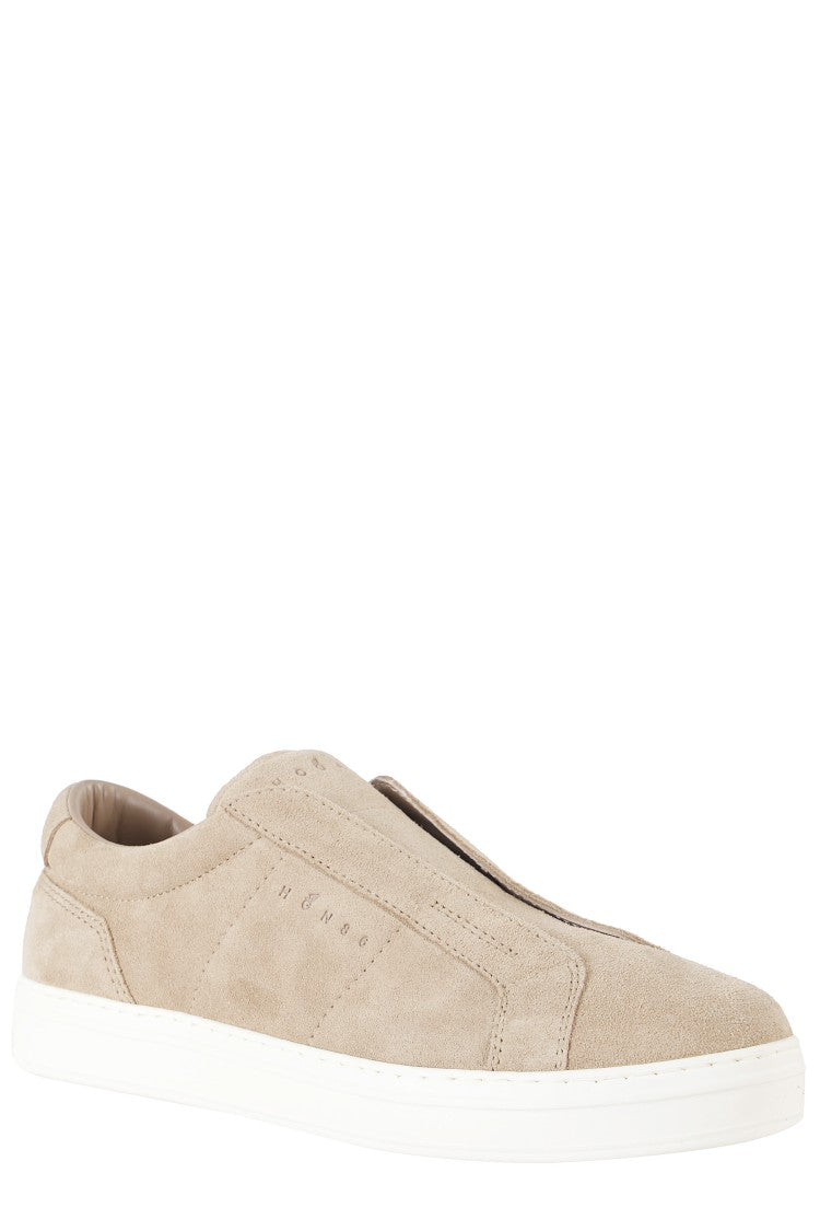 Hogan Brown H668 Slip-On Suede Leather Loafers