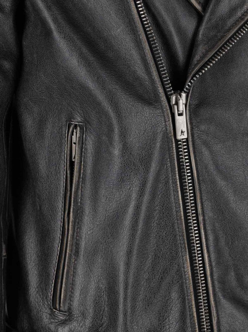 Golden Goose Biker Jacket, In Black Calfskin