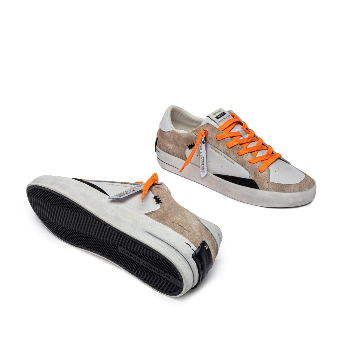 Crime London Sk8 Deluxe Sneakers In Soft Leather