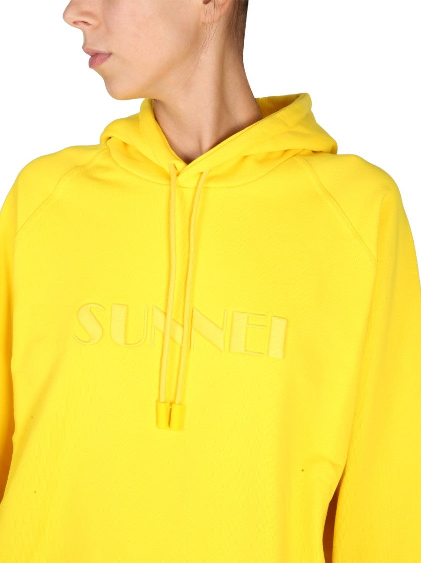 Sunnei Relaxed-Fit Drawstring Hood Sweatshirt