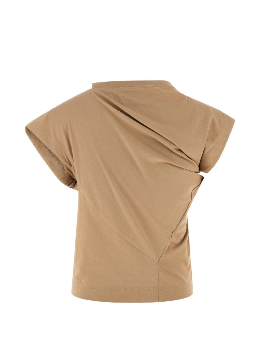 Vivienne Westwood Asymmetrical Draped Top With Embroidered Emblem