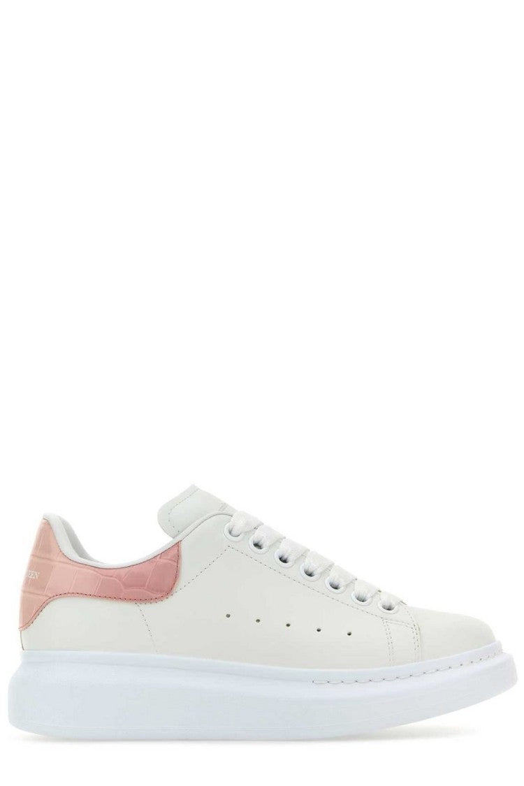 Alexander Mcqueen White Calf Leather Sneakers With Sole