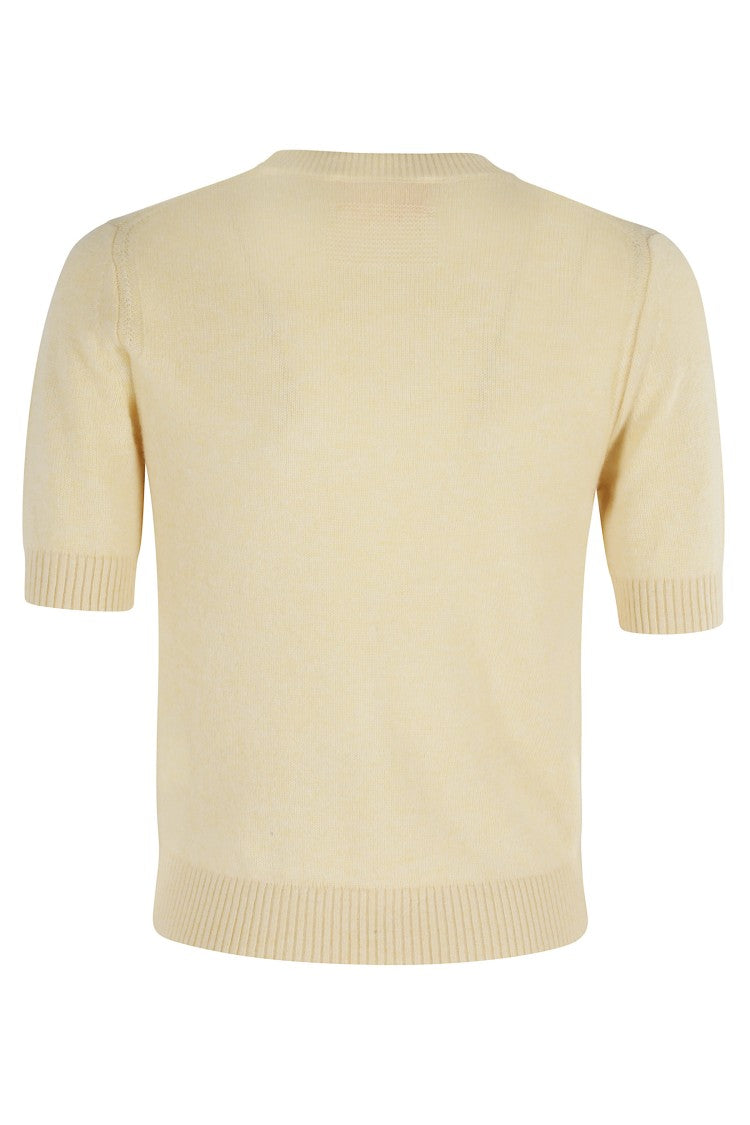 Guest In Residence Butter Cashmere Sweater Tee With Classic Crew Neck