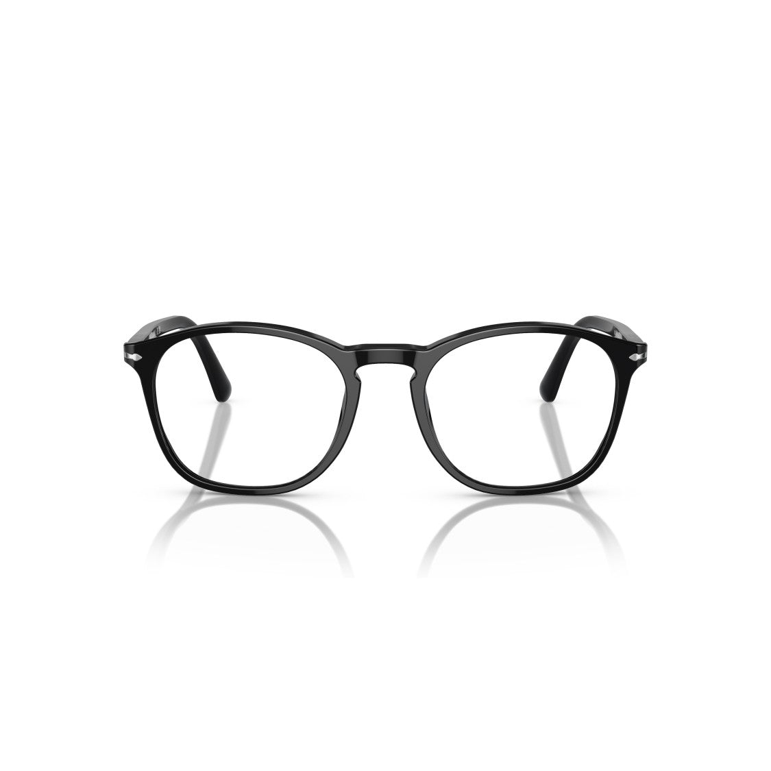 Persol 0Po3007vm Classic Round Frame Acetate Sunglasses With Silver Accents