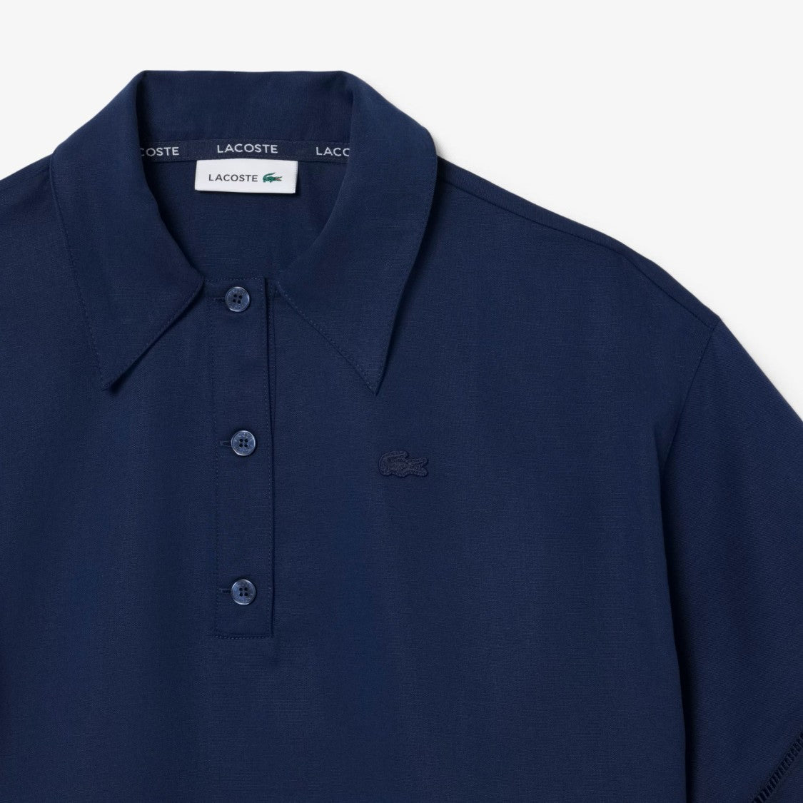 Lacoste Boxy Cropped Short-Sleeved Polo Shirt With Classic Collar