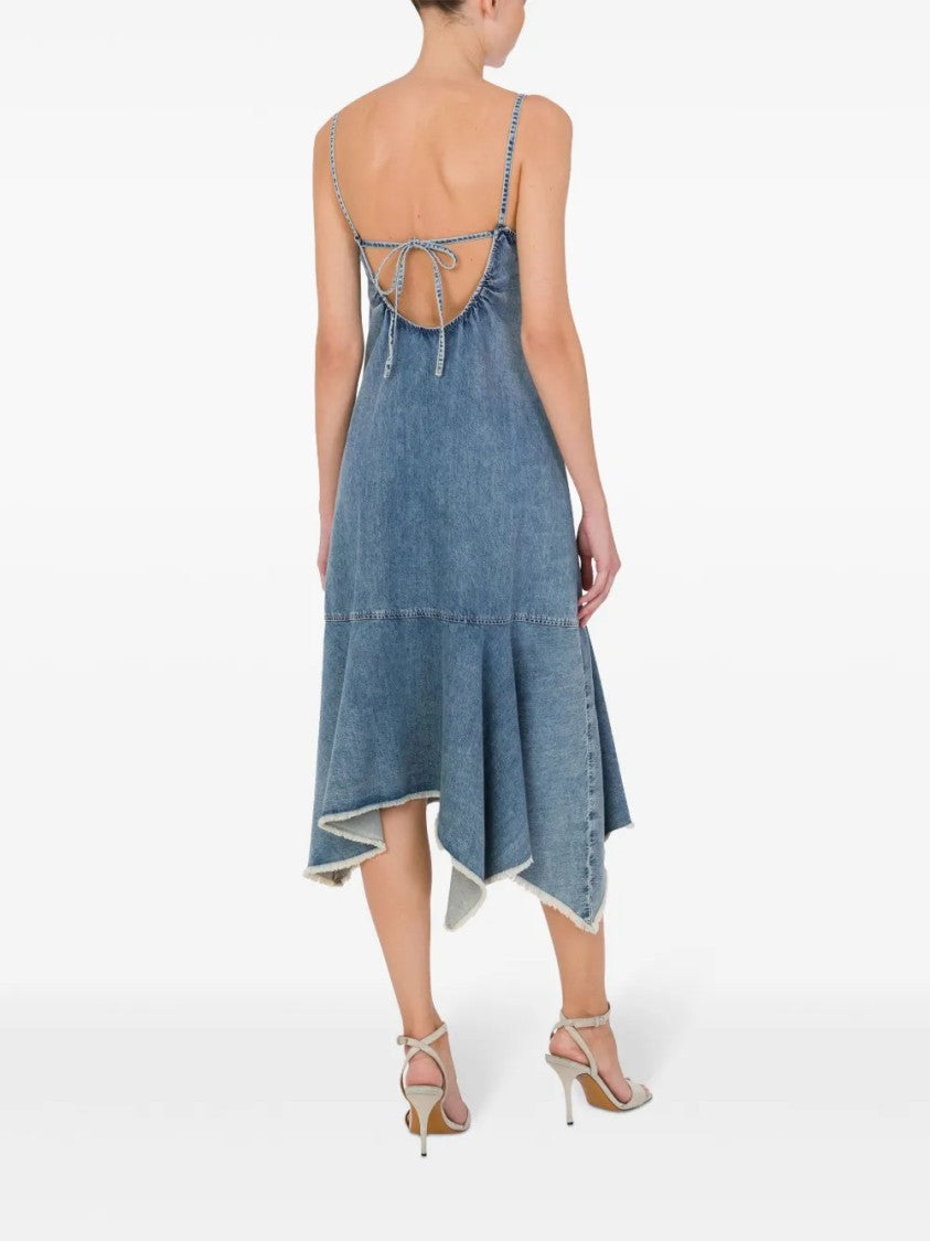 Moschino Classic Fitted Bodice Flared Skirt Dress