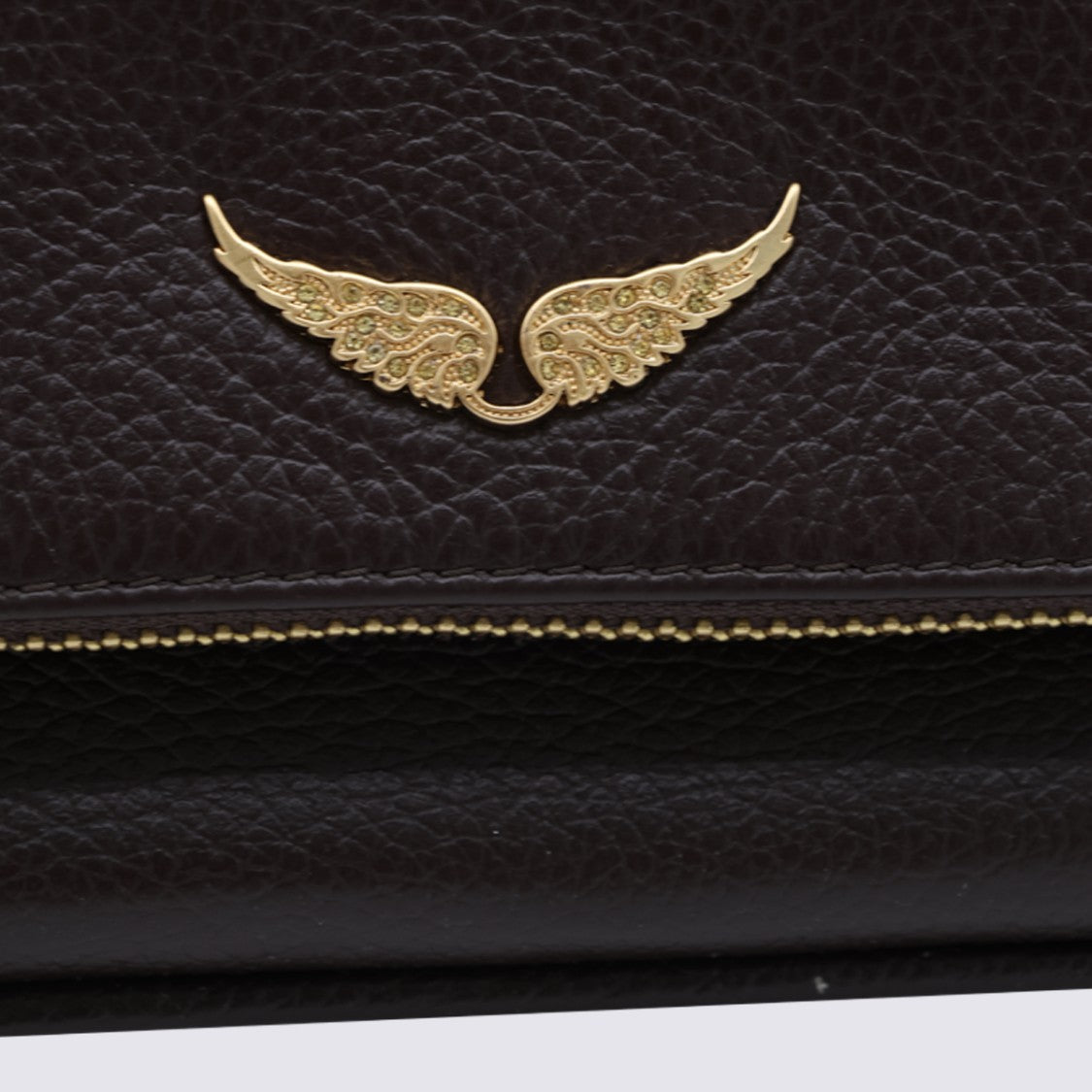 Zadig & Voltaire Rectangular Textured Handbag With Fold-Over Flap