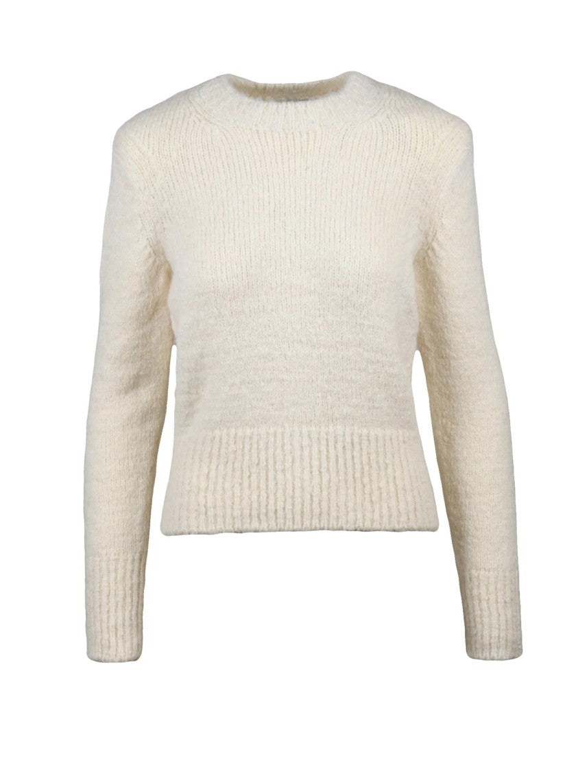 Isabel Marant Soft-Textured Crewneck Sweater With Ribbed Detailing