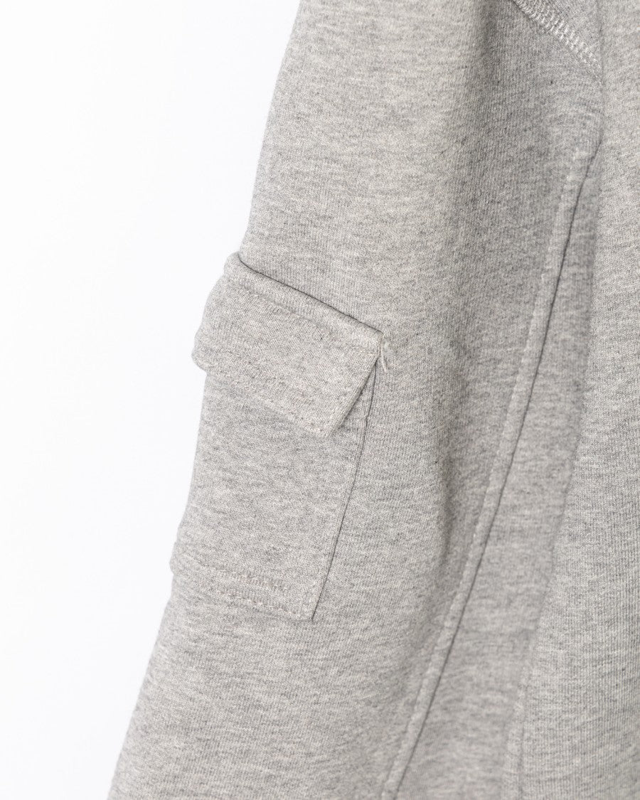 Ganni Asymmetrical Pocket Gray Oversized Sweatshirt