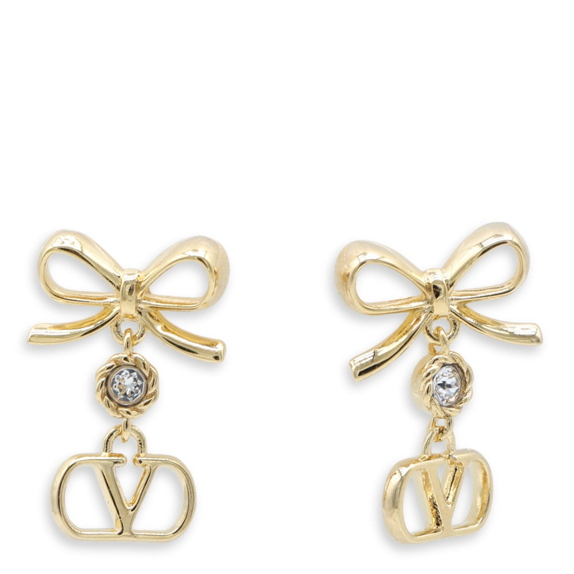 Valentino Garavani Sparkling Crystal Bow Earrings