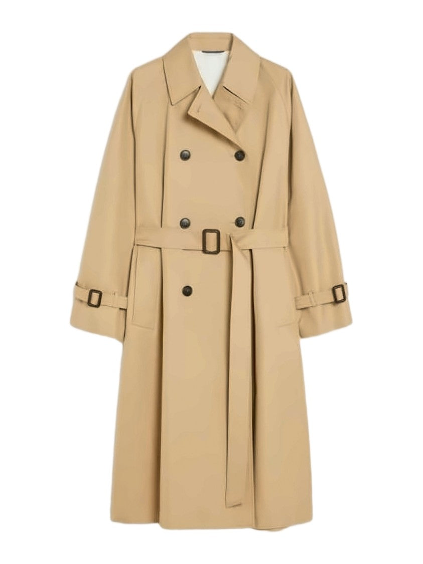 Max Mara Classic Double-Breasted Trench Coat With Belted Waist