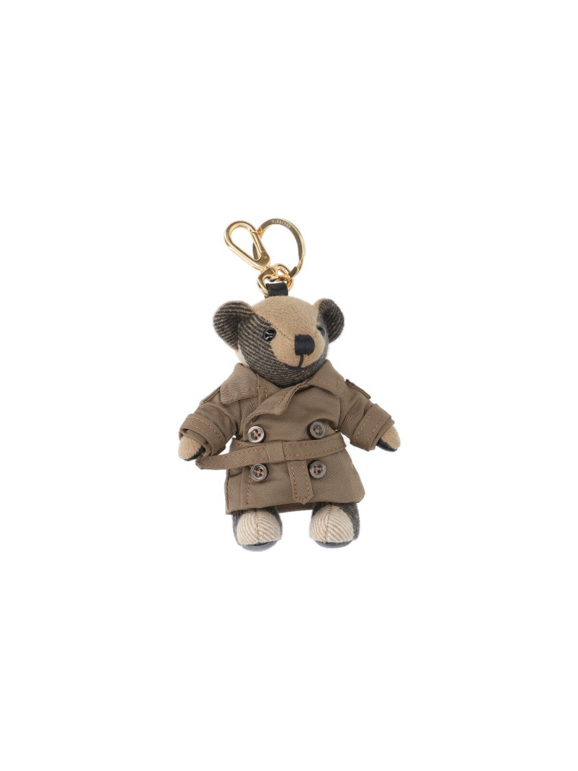 Burberry Teddy Bear Charm In Cashmere
