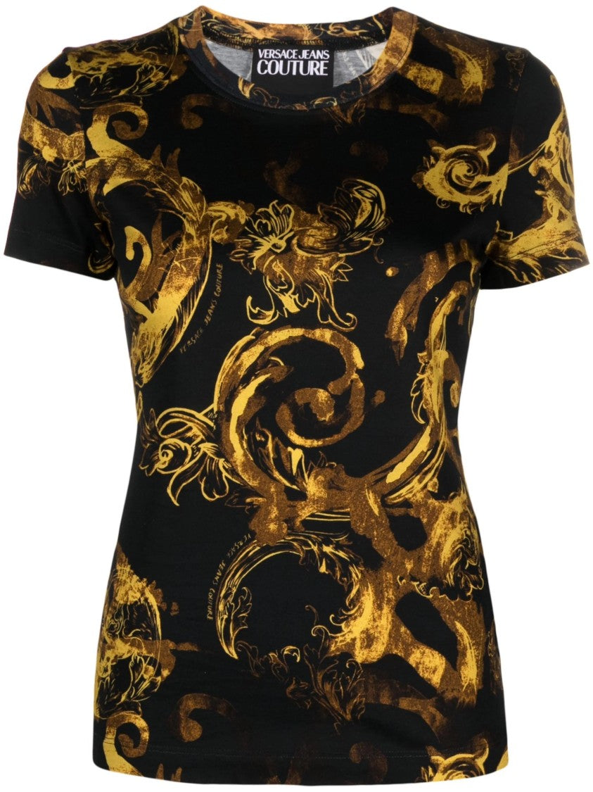 Versace Jeans Couture Barocco-Print Cotton T-Shirt