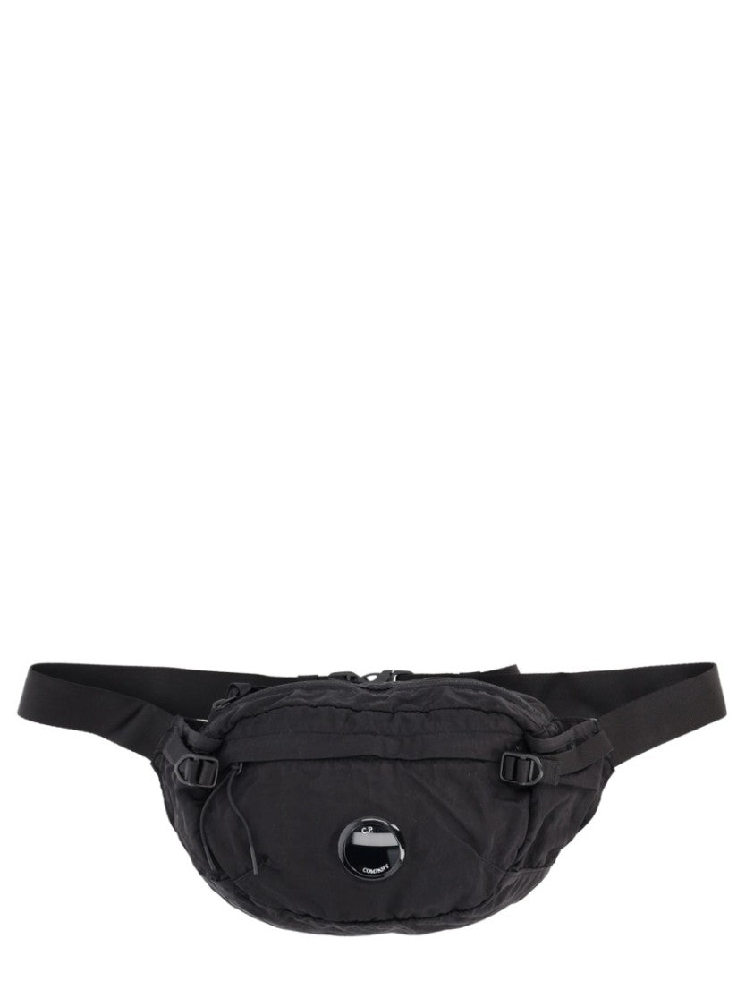 C.P. Company Compact Black Nylon Waist Bag With Adjustable Strap