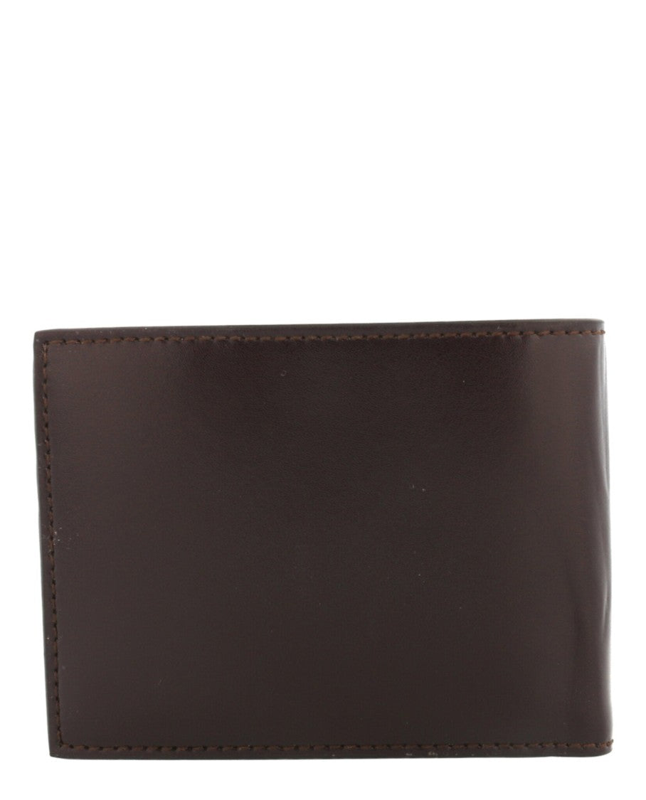 Ferragamo Calfskin Leather Crosta Bifold Wallet With Silver-Tone Hardware