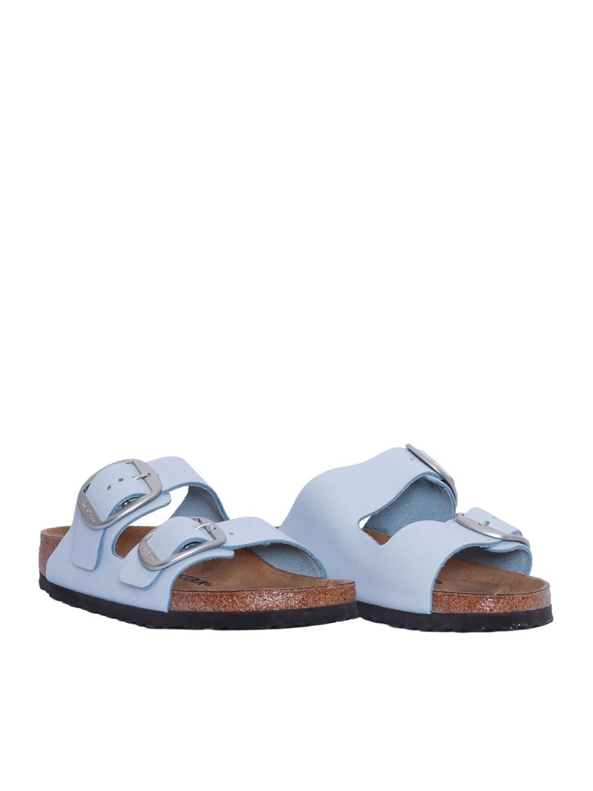 Birkenstock Blue Arizona Nubuck Leather Slide Sandal