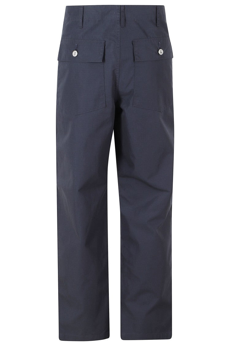 Edwin Navy Baker Front Back Cargo Pockets Cotton-Blend Trousers