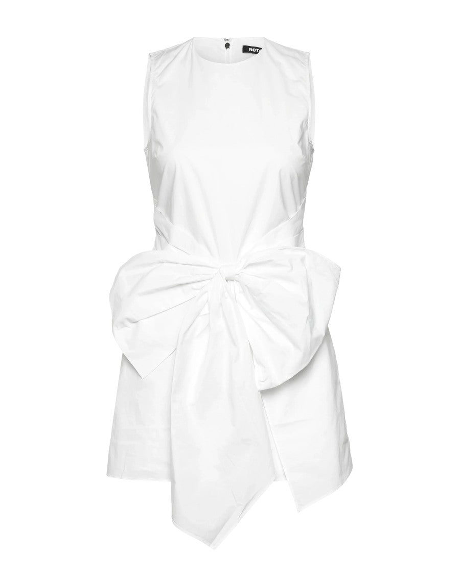 Rotate Bright White Bow Dress