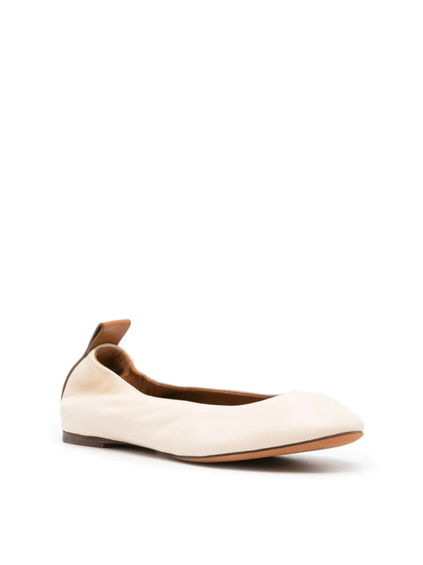 Lanvin The Nappa Leather Logo Ballerina Flat