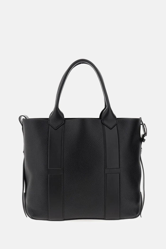 Hogan Structured Textured Leather Shopping Bag