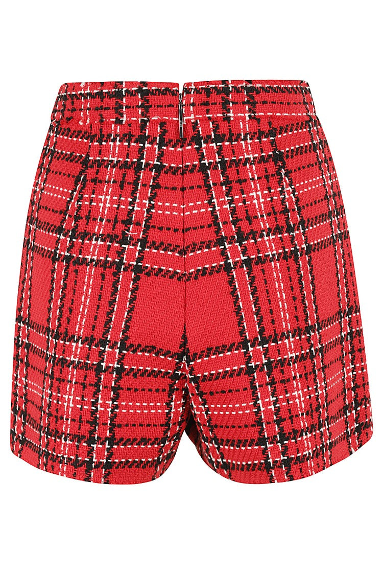 Msgm Tartan Pattern Bermuda Shorts
